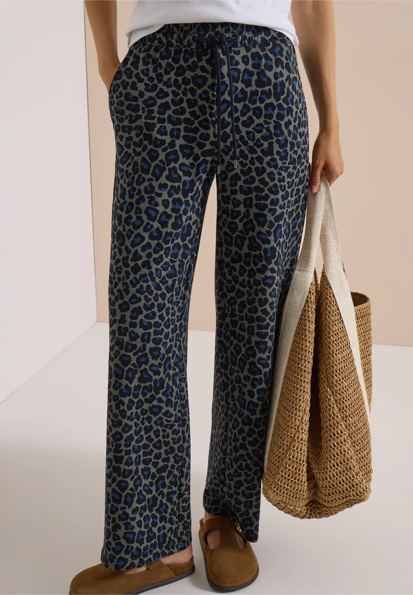 Cecil Wide Leg Broek Neele - Dried Olive Green