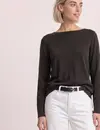 Street One Boothals Trui - Black Coffee
