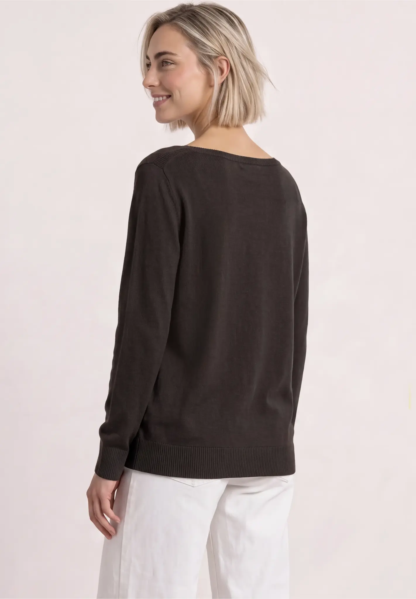 Street One Boothals Trui - Black Coffee