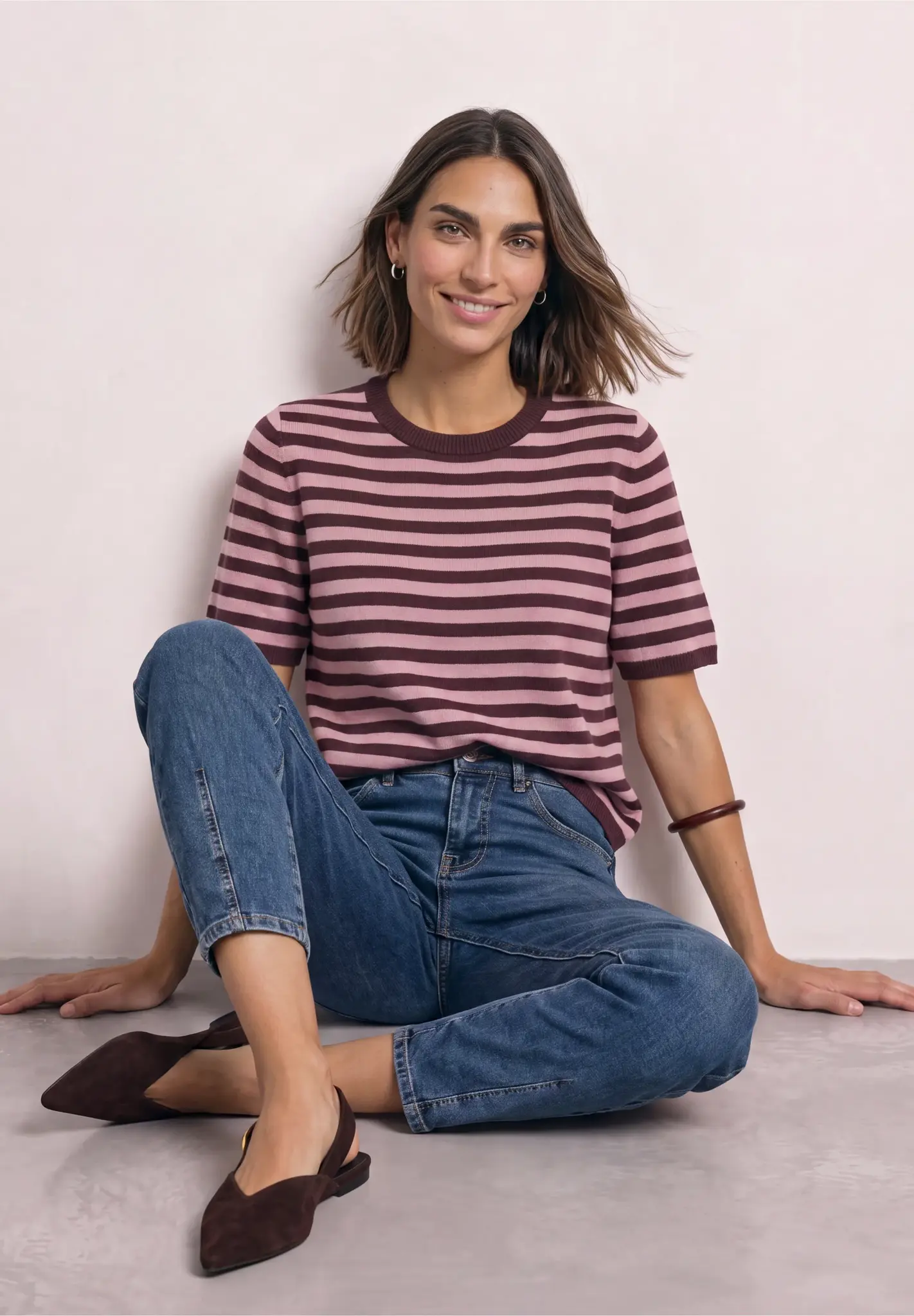 Street One Feinstrick Pullover - Rustic Rouge Melange