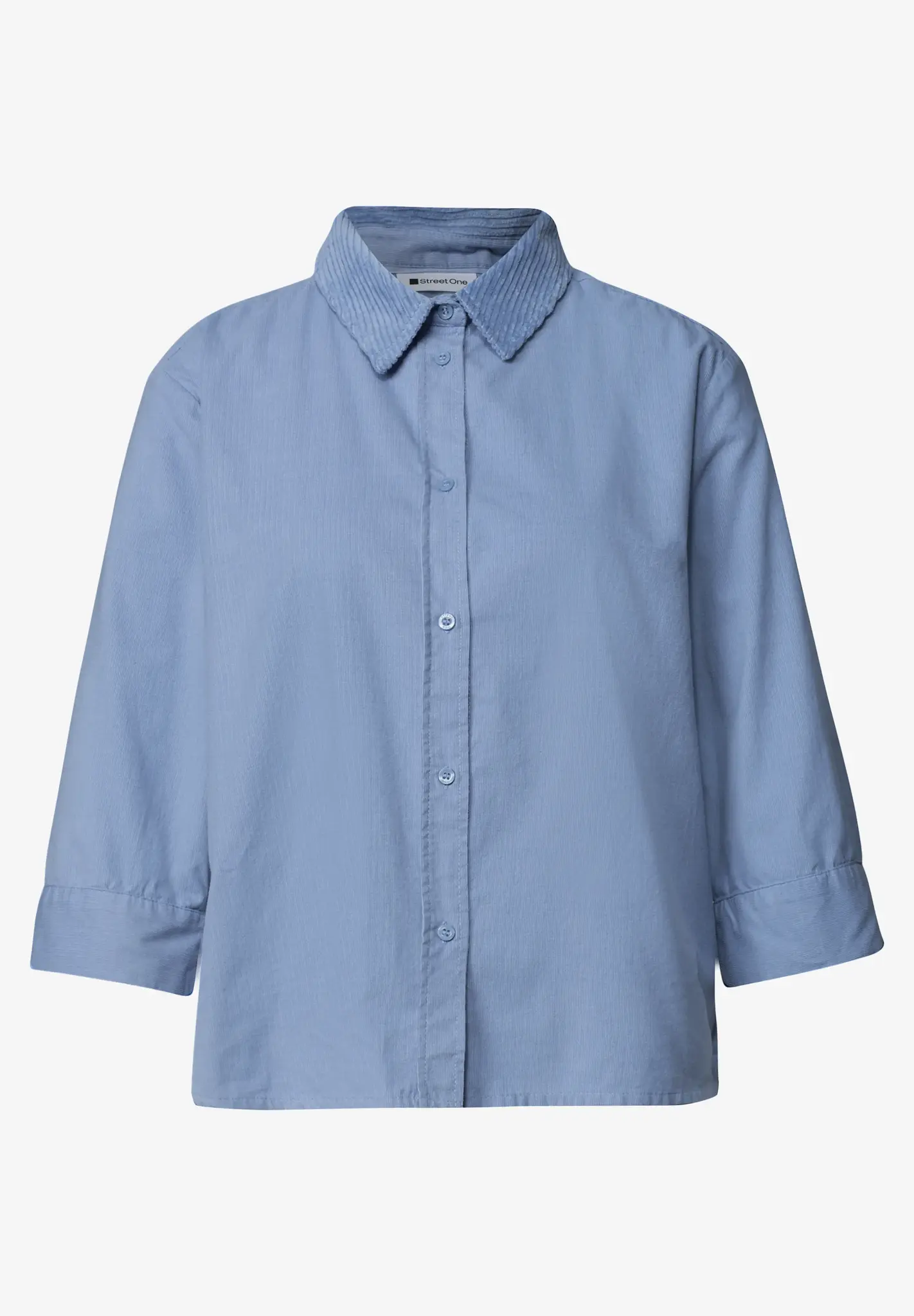 Street One Corduroy Mix Blouse - Northern Blue