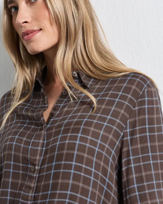 Street One 3/4-Mouw Blouse met Print - Silk Brown