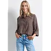 3/4-Arm Bluse mit Print - Silk Brown