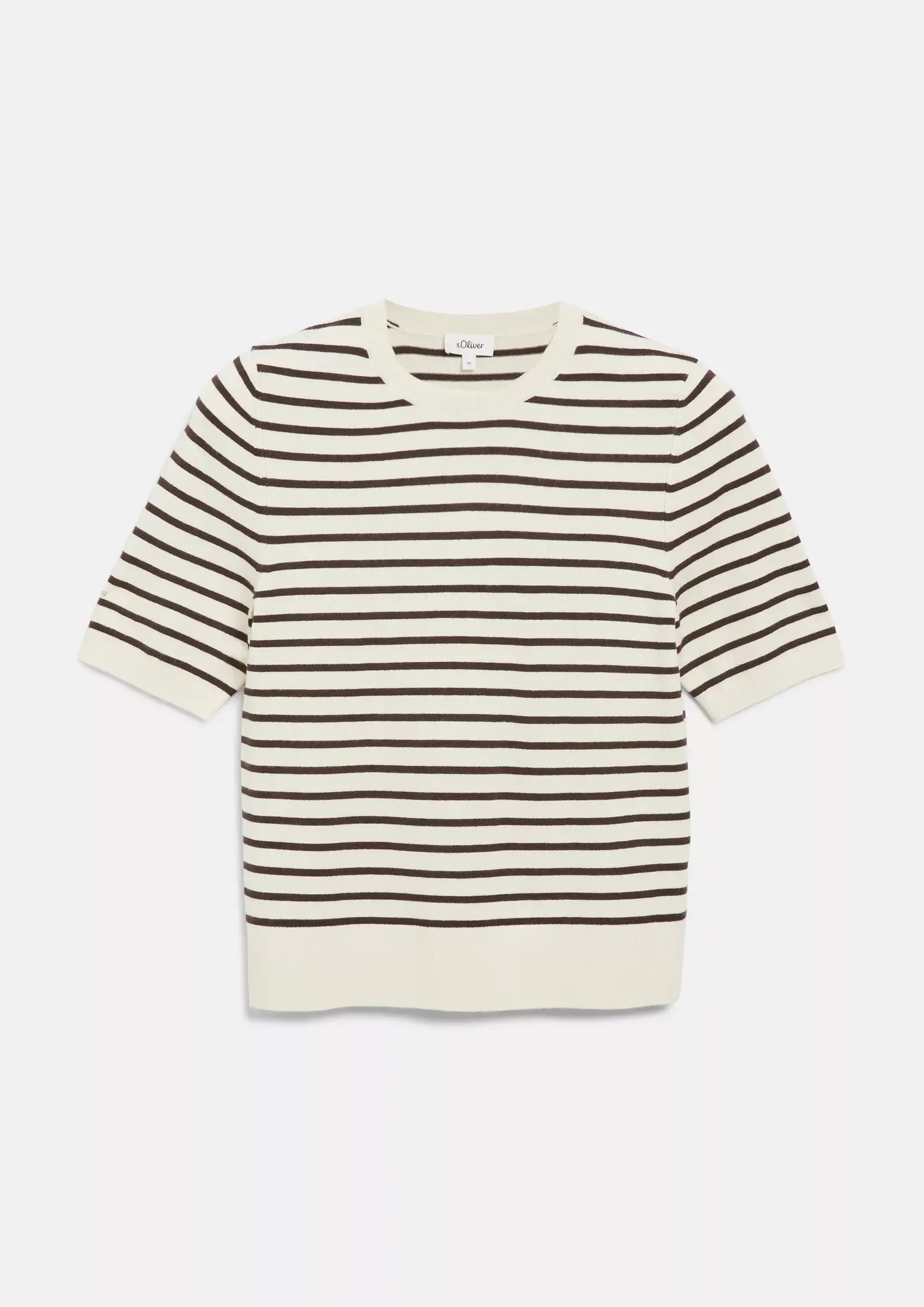 S. Oliver Gebreide Trui - Dark Brown