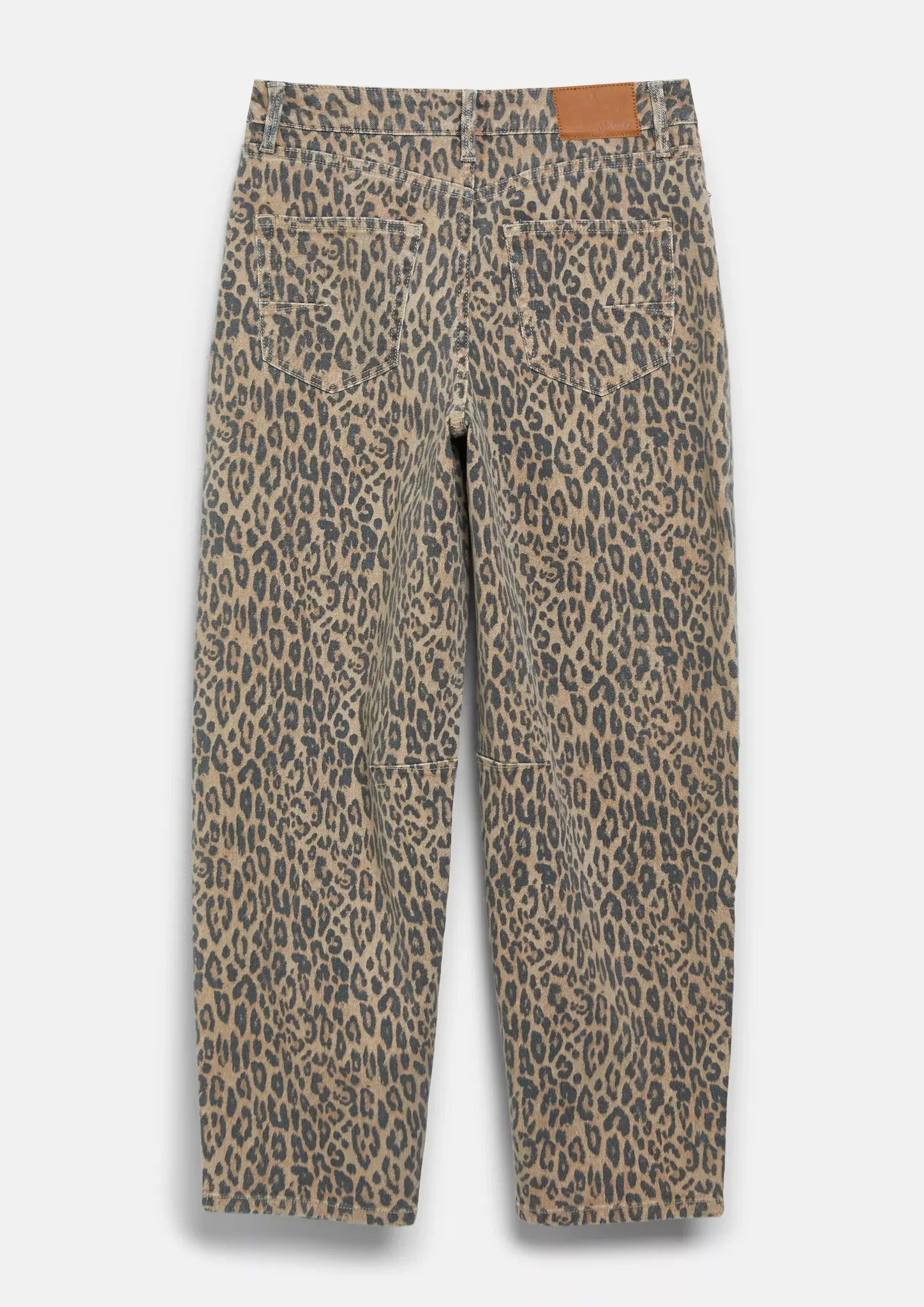 S. Oliver Barrel Jeans Leo Print - Sand