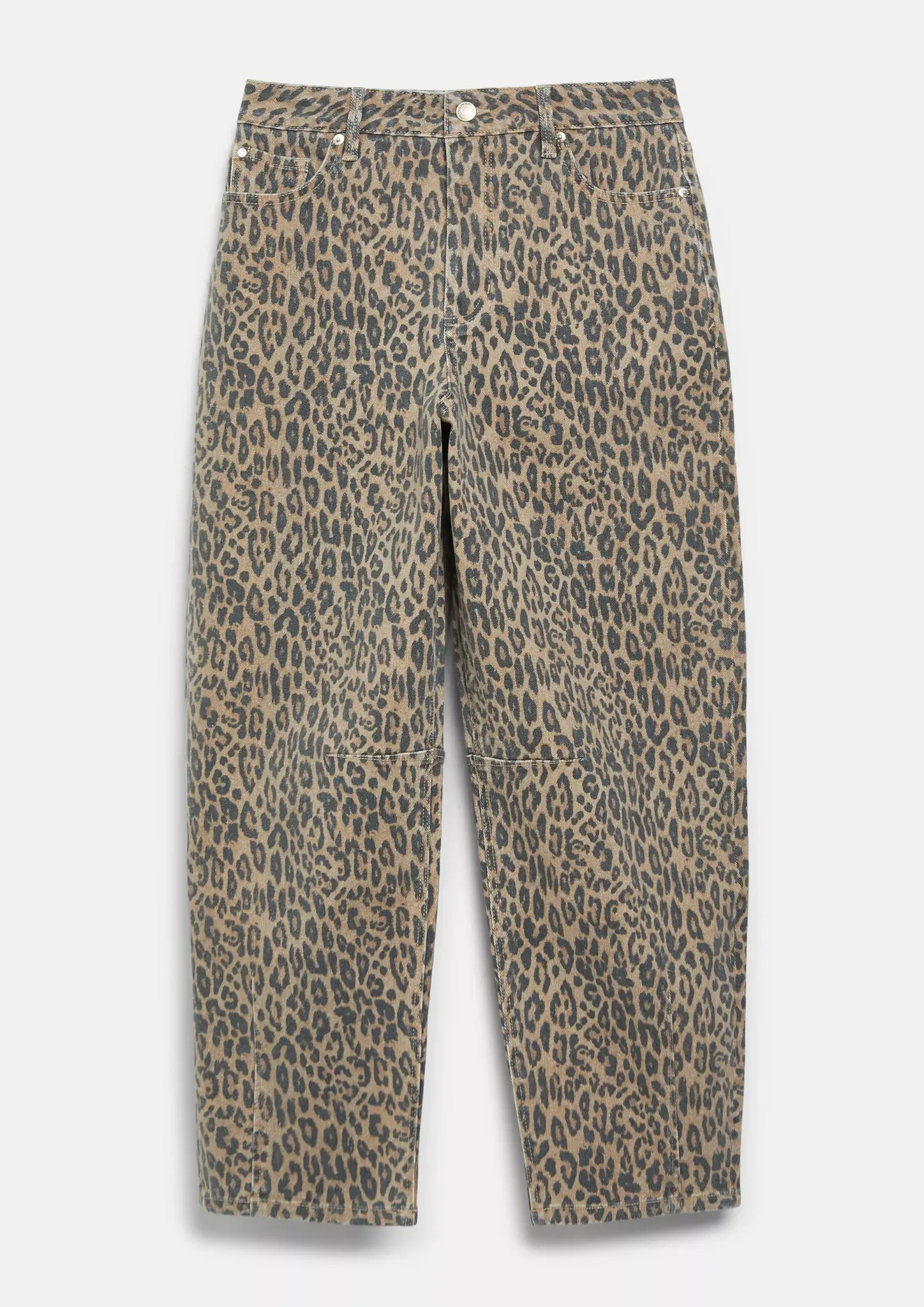 S. Oliver Barrel Jeans Leo Print - Sand