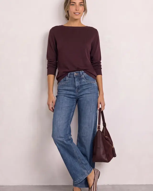 Street One Boothals Trui - Rustic Rouge