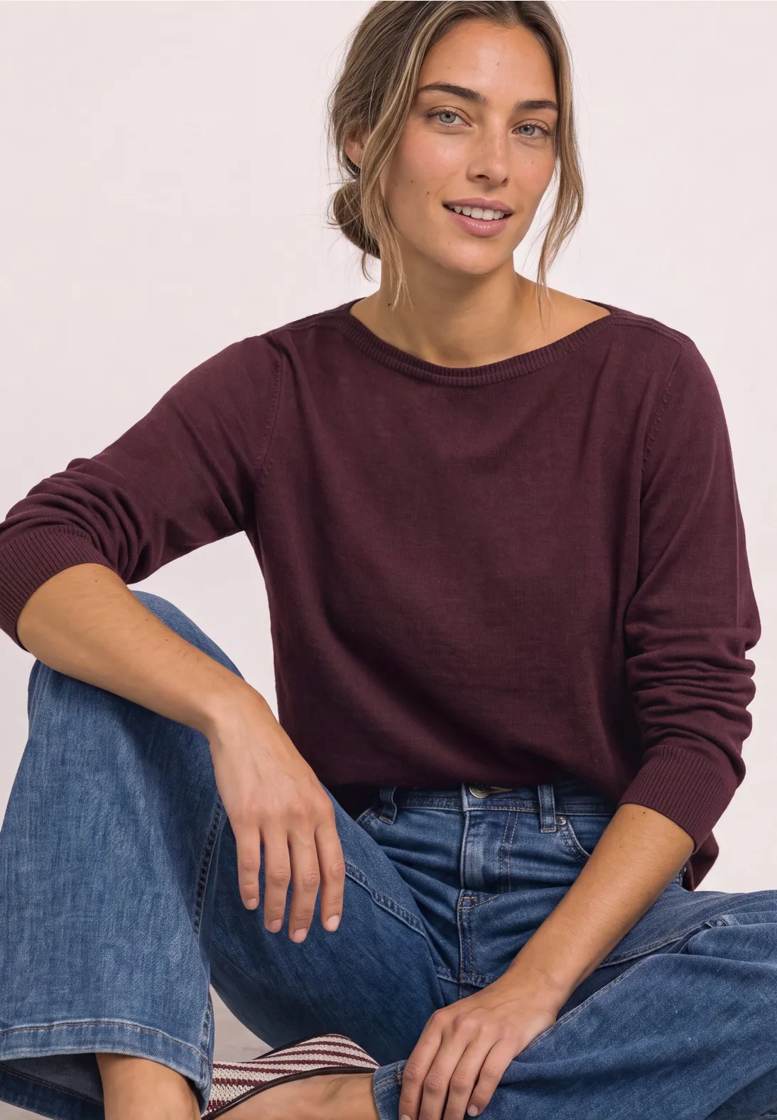 Street One Basic Jumper - Rustic Rouge