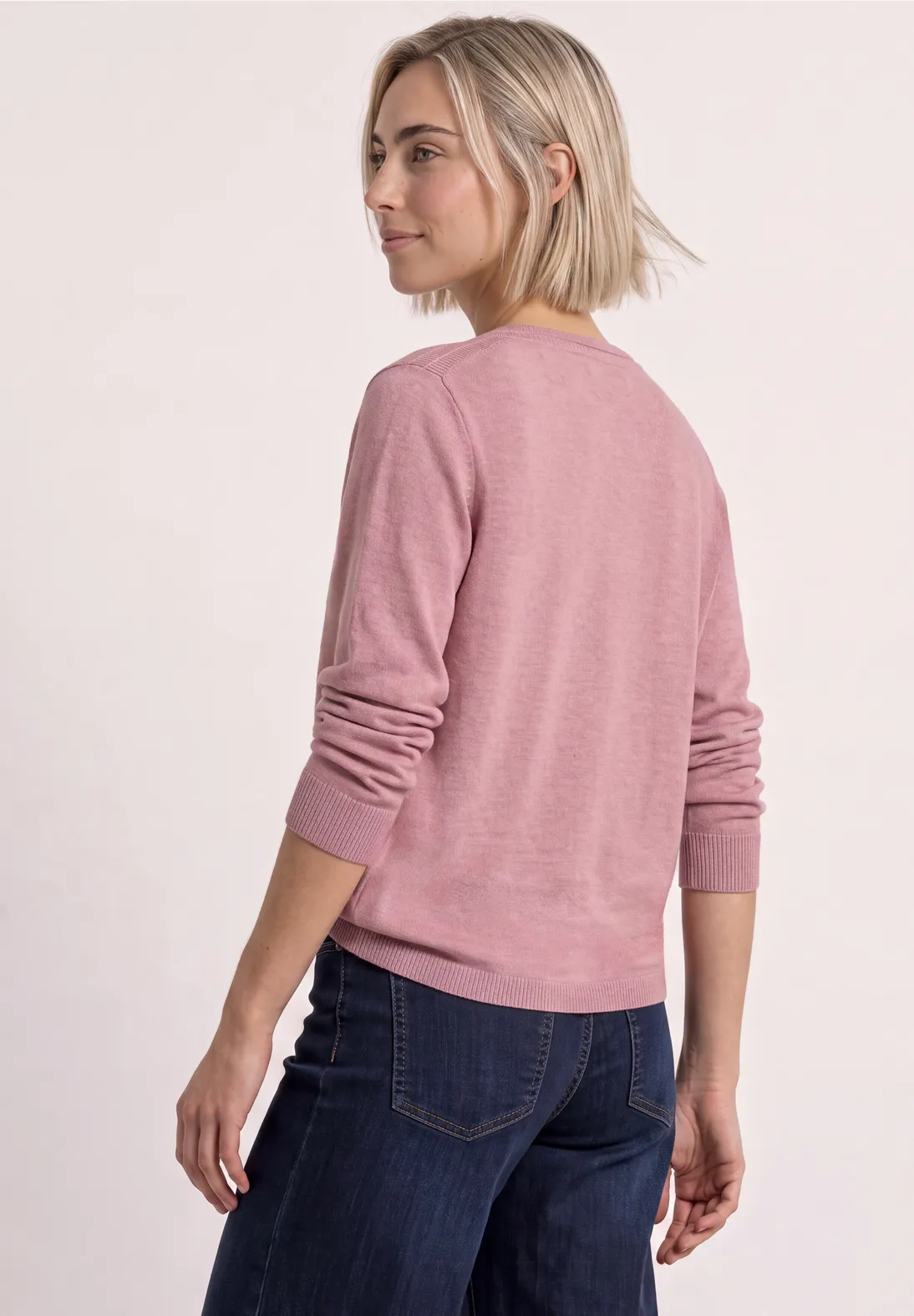 Street One Basic Jumper - Vintage Blush Melange