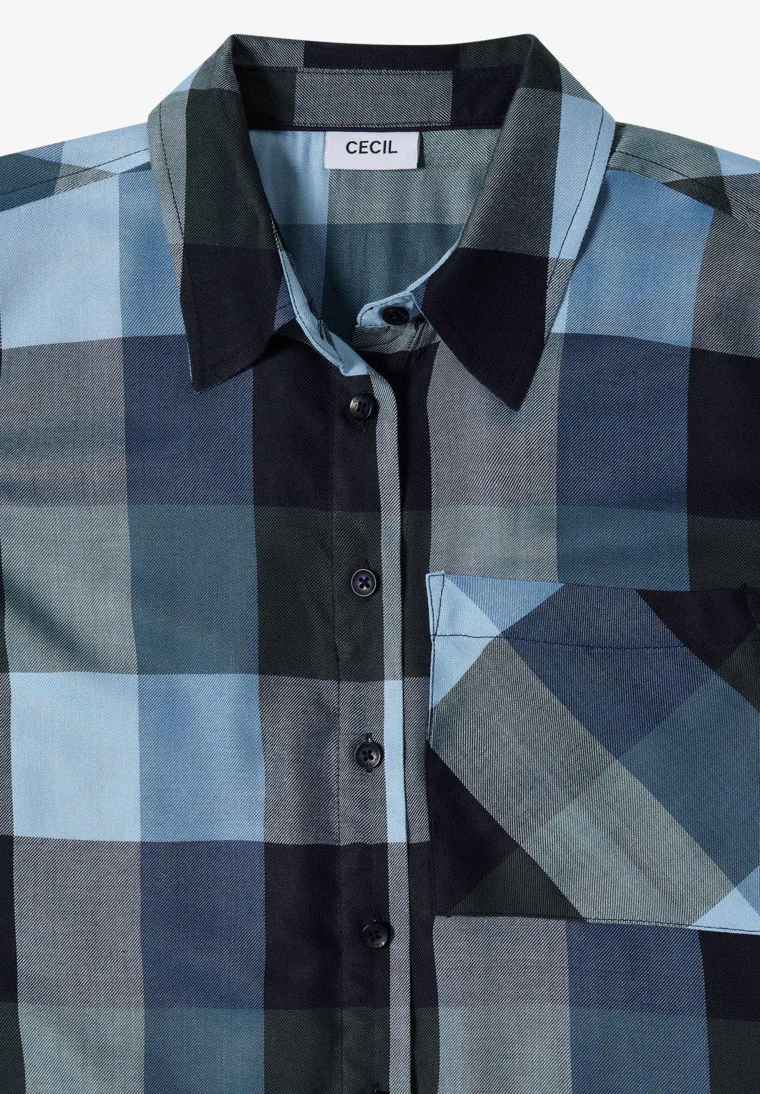 Cecil Checkered Shirt - Urban Dark Blue