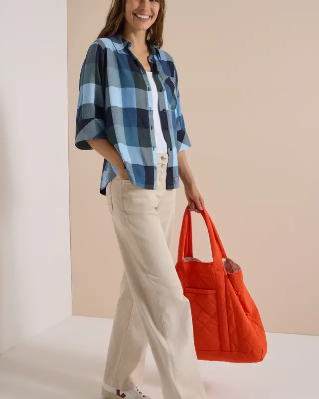 Cecil Checkered Shirt - Urban Dark Blue