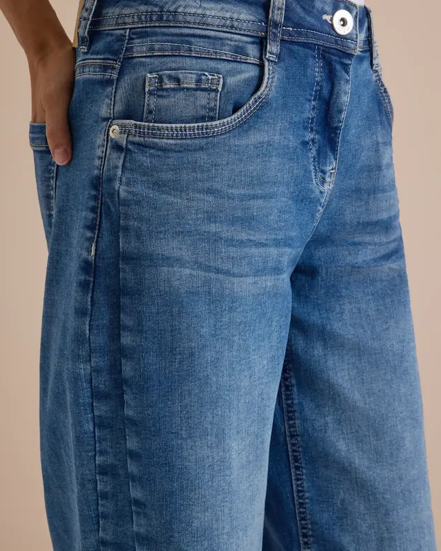 Cecil Barrel Jeans Scarlett - Light Blue Used Wash