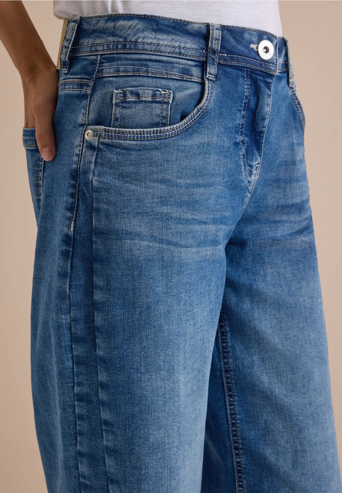 Cecil Barrel Jeans Scarlett - Light Blue Used Wash