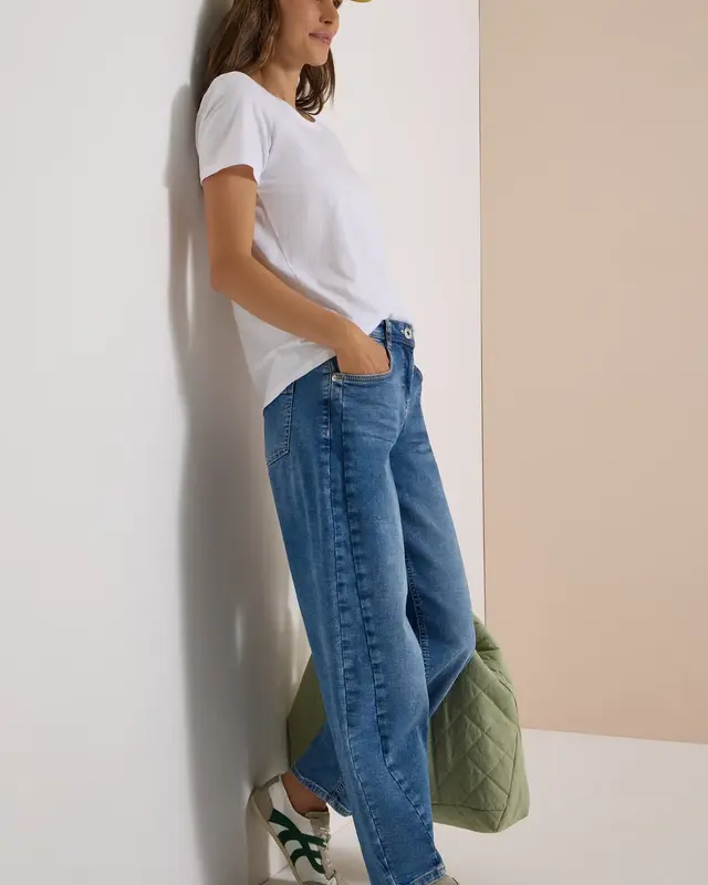 Cecil Barrel Jeans Scarlett - Light Blue Used Wash