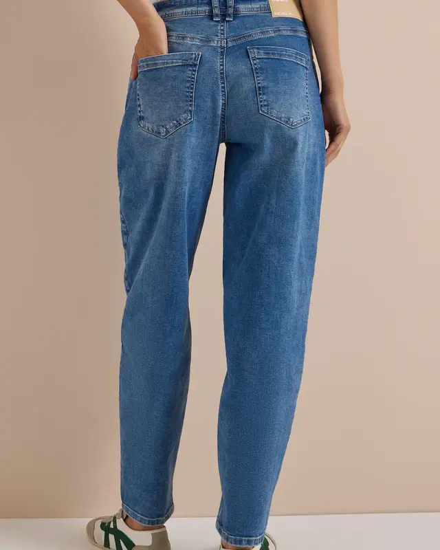 Cecil Barrel Jeans Scarlett - Light Blue Used Wash