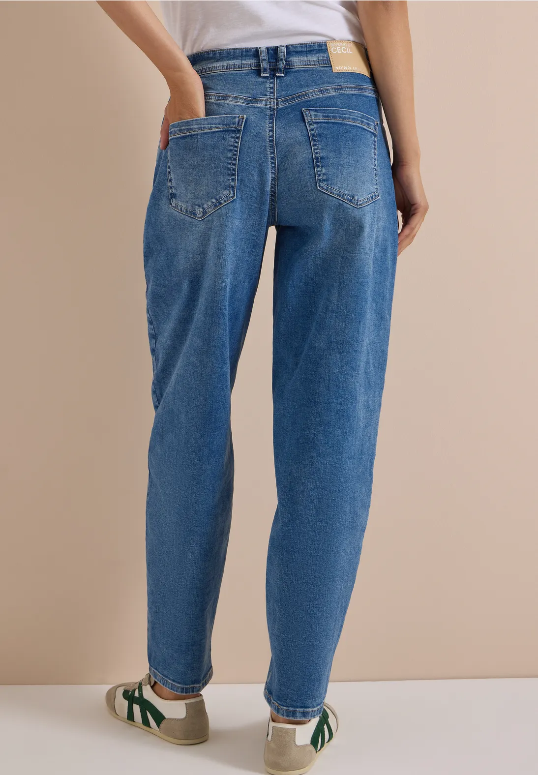 Cecil Barrel Jeans Scarlett - Light Blue Used Wash