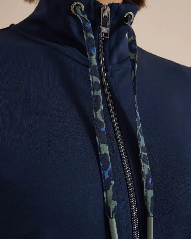 Cecil Cardigan with Zipper - Urban Dark Blue