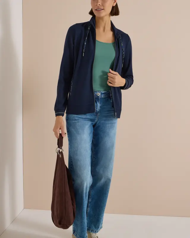 Cecil Cardigan mit Zipper - Urban Dark Blue