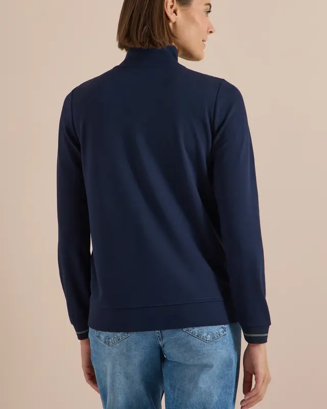 Cecil Cardigan with Zipper - Urban Dark Blue