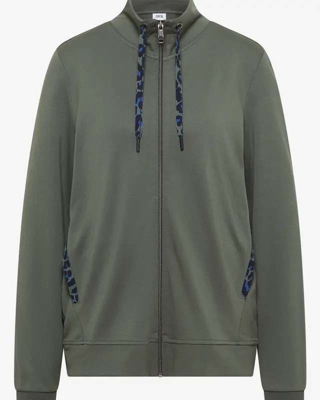 Cecil Cardigan mit Zipper - Dried Olive Green