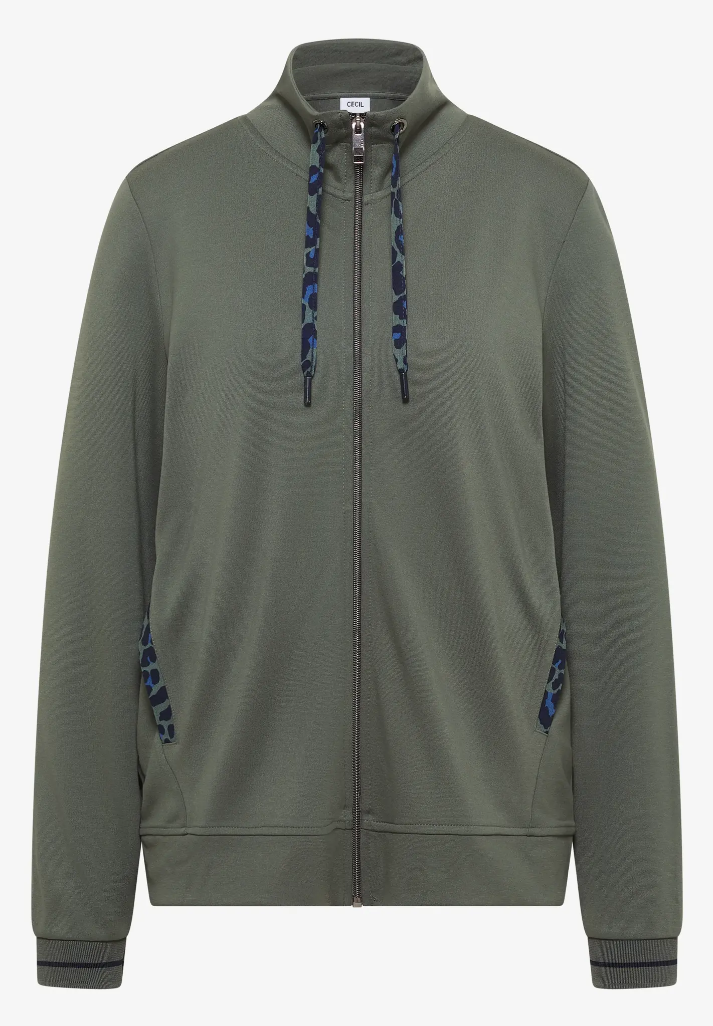 Cecil Cardigan mit Zipper - Dried Olive Green