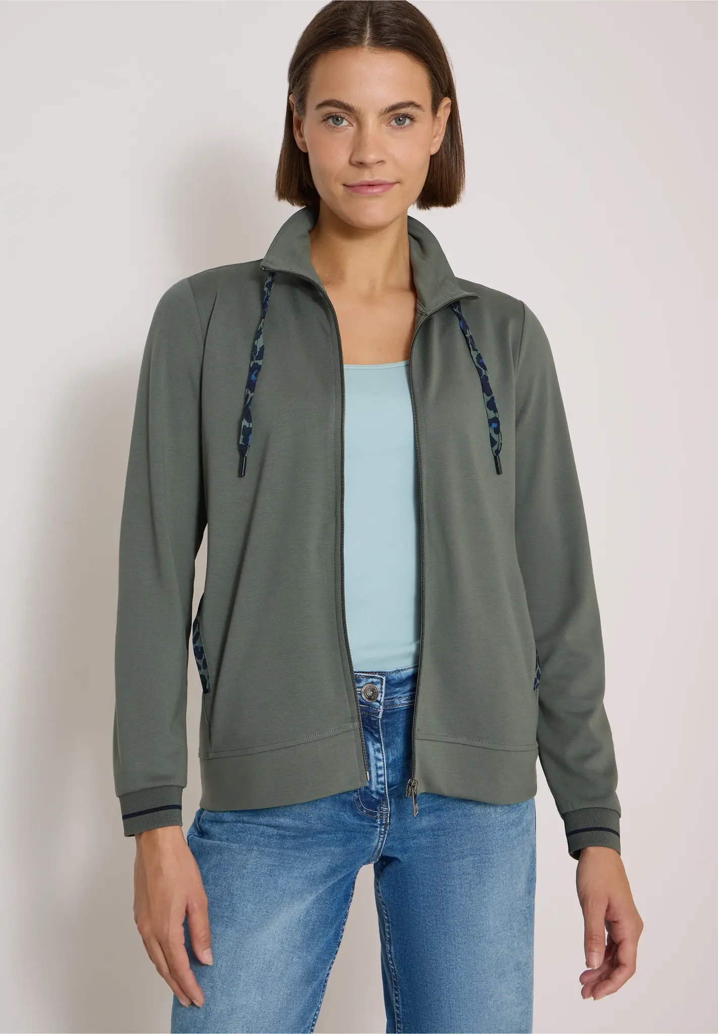Cecil Vest met Rits - Dried Olive Green