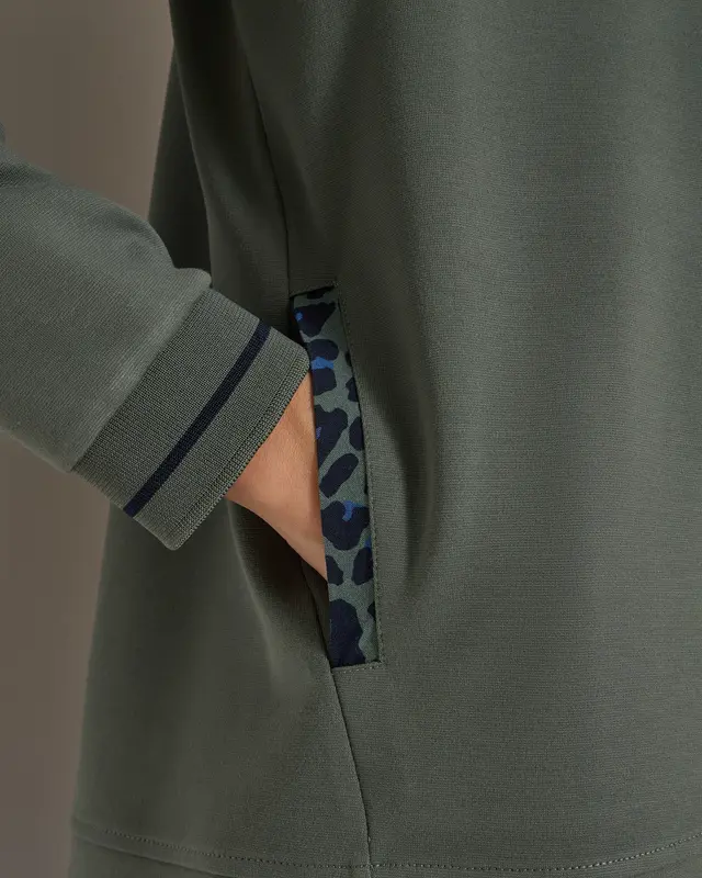 Cecil Cardigan mit Zipper - Dried Olive Green