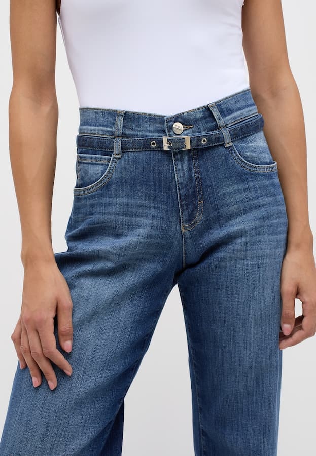 Angels Jeanswear Liz Belt - Mid Blue Used - Copy