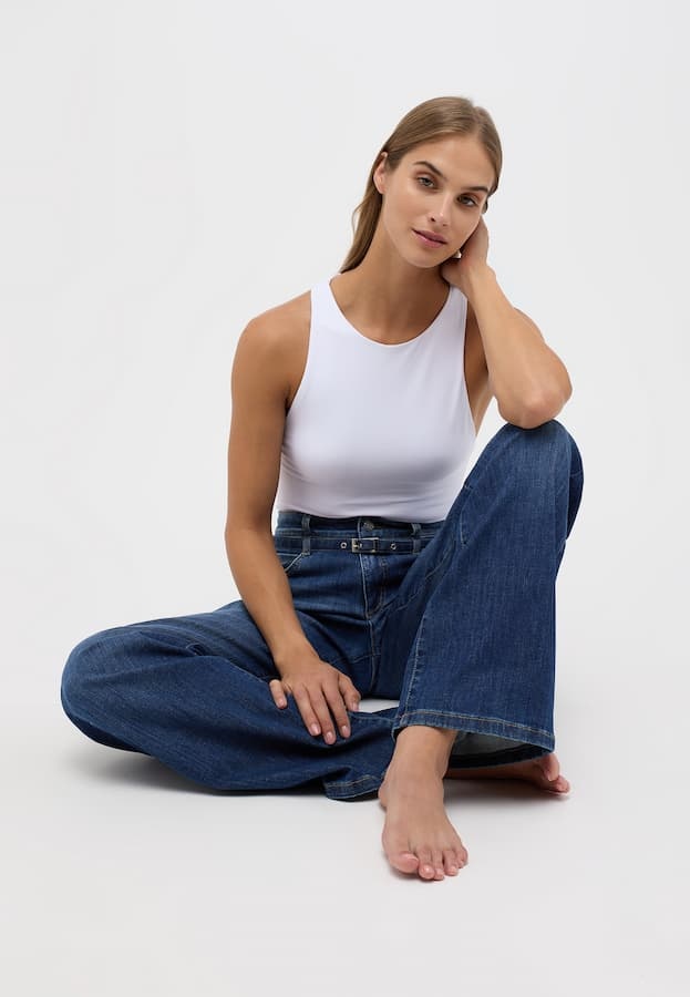 Angels Jeanswear Liz Belt - Mid Blue Used - Copy