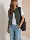 Cecil Teddy Jacke mit Softshell Detail - Dried Olive Green