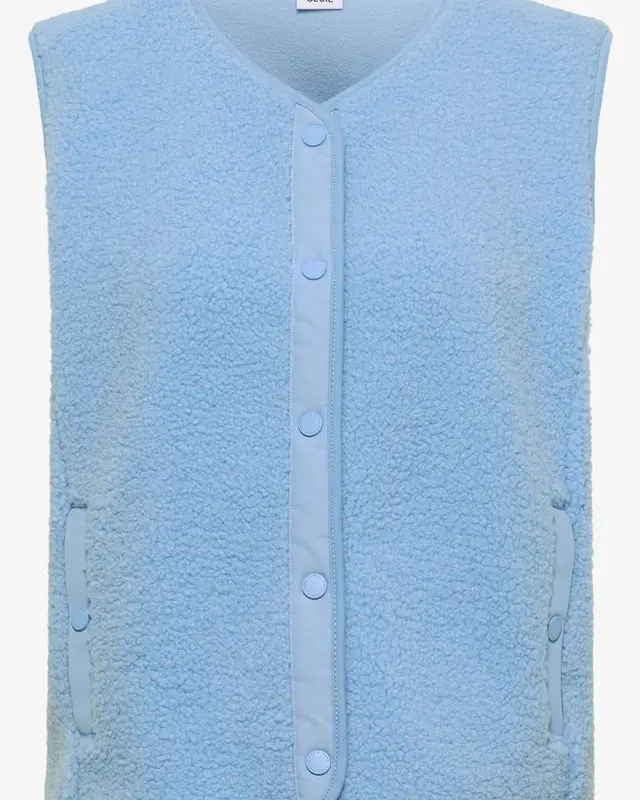 Cecil Teddy Jacket Softshell Detail - Easy Blue
