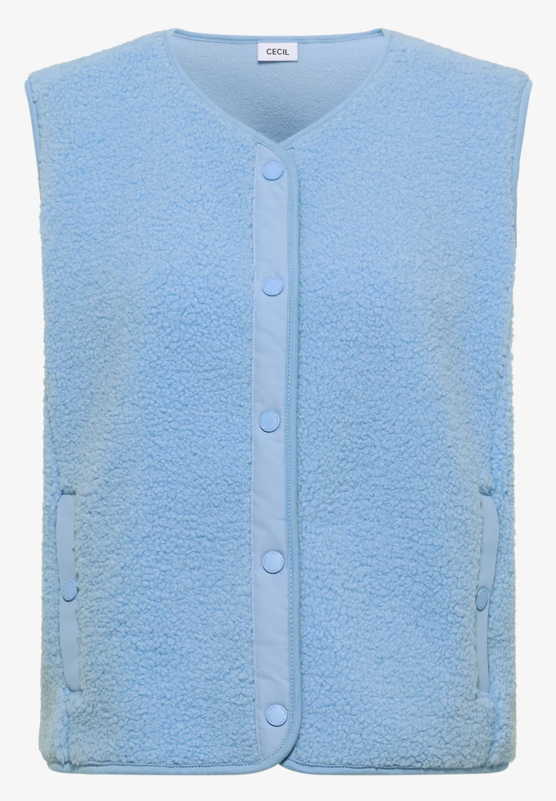 Cecil Teddy Jacket Softshell Detail - Easy Blue