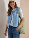 Cecil Teddy Vest Softshell Detail - Easy Blue