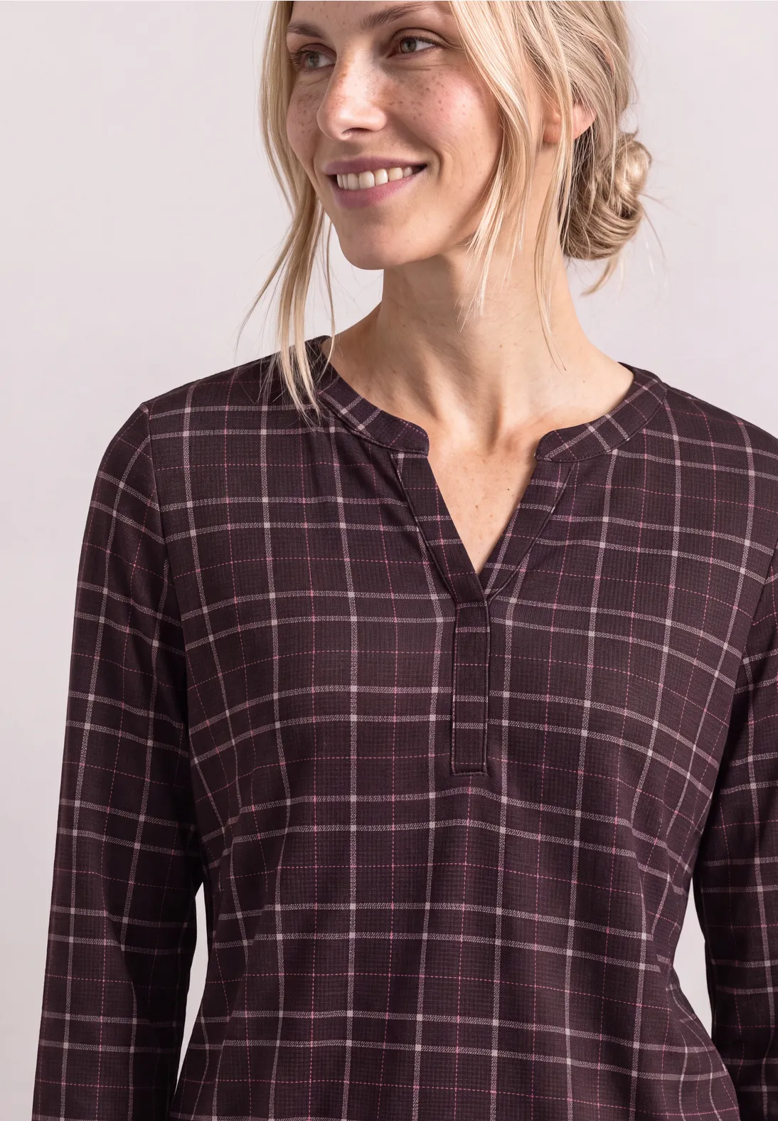 Street One Jersey Shirt 3/4-Mouw - Rustic Rouge
