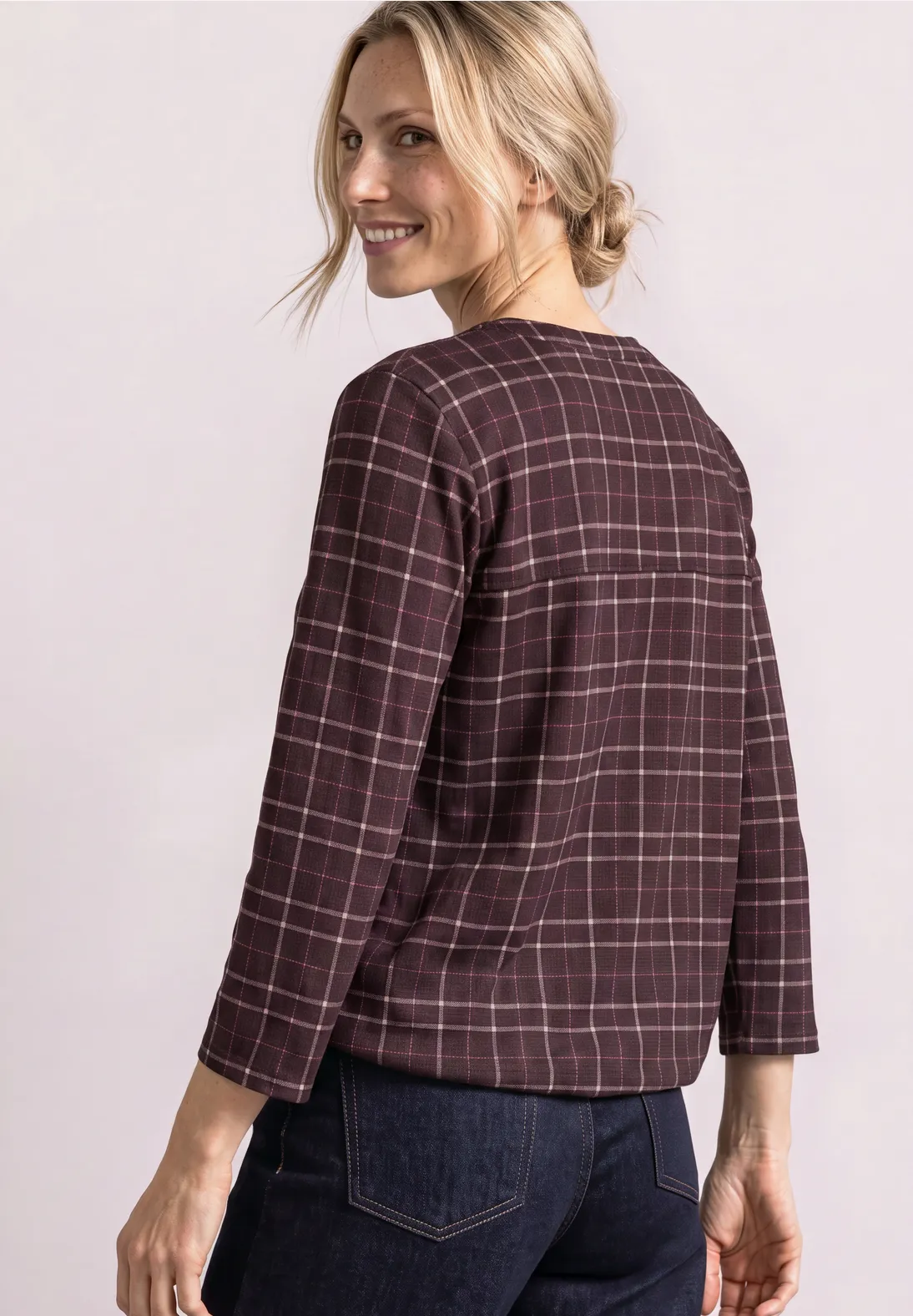 Street One Jersey Shirt 3/4-Sleeve - Rustic Rouge