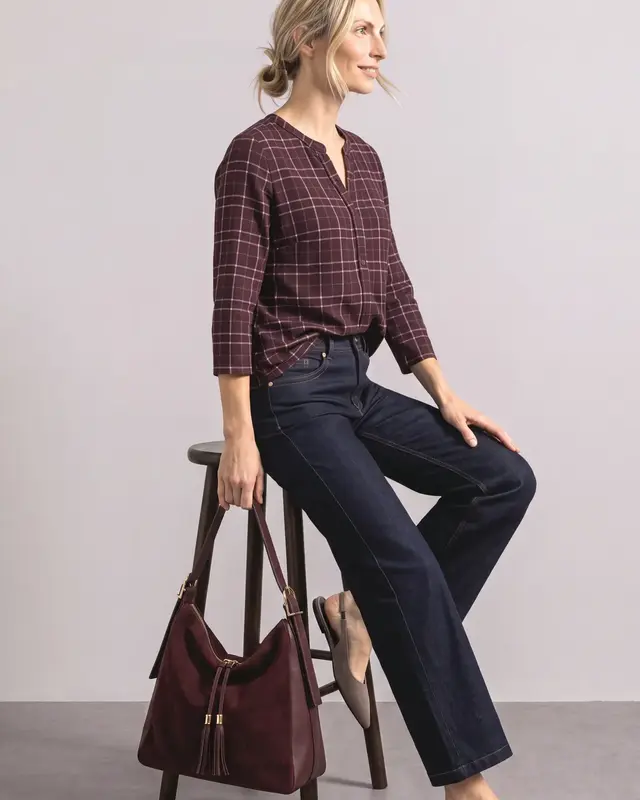 Street One Jersey Shirt 3/4-Sleeve - Rustic Rouge
