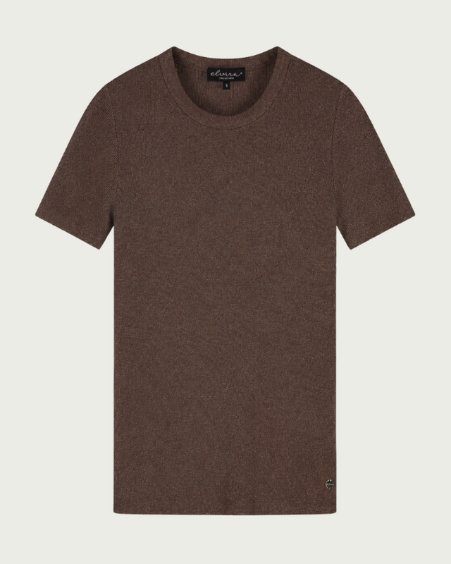Elvira Collections Glitzer T-Shirt Virelora - Mocha
