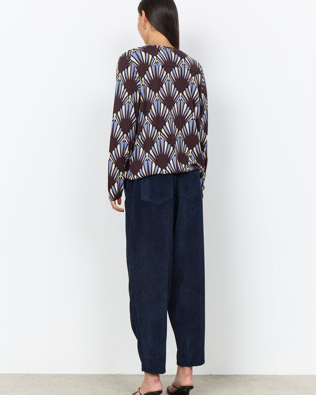 Soyaconcept Shirt Felicity AOP 556 - Chocolate Plum