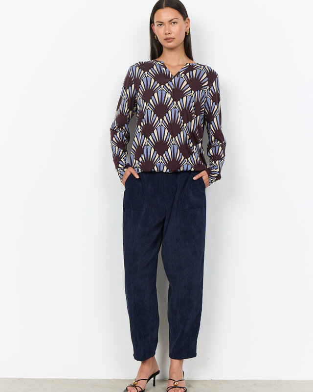 Soyaconcept Shirt Felicity AOP 556 - Chocolate Plum