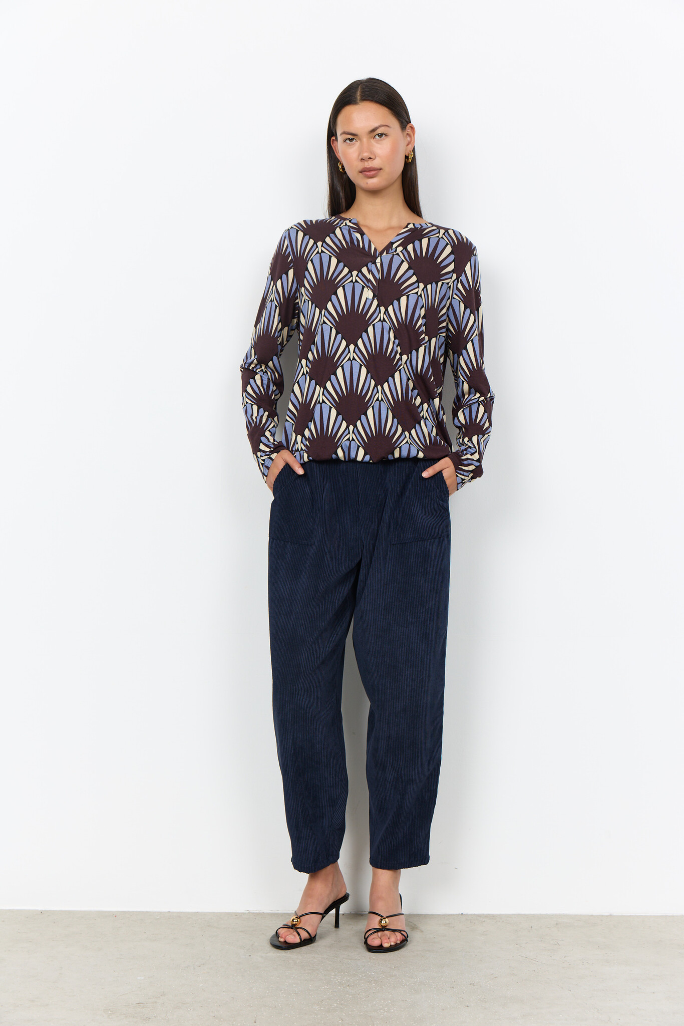 Soyaconcept Shirt Felicity AOP 556 - Chocolate Plum