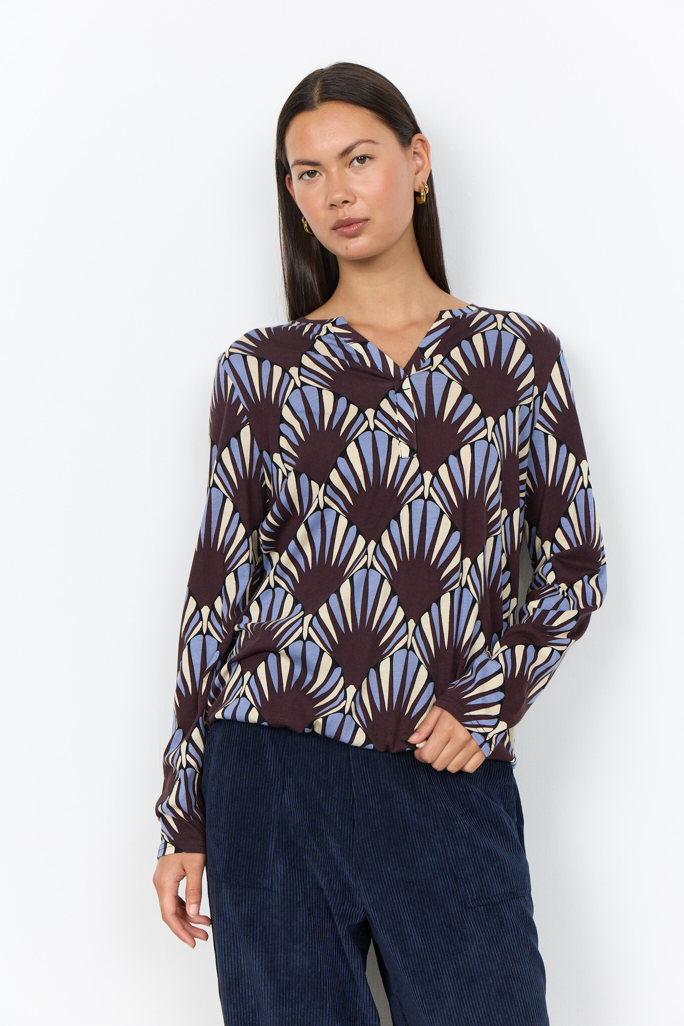 Soyaconcept Shirt Felicity AOP 556 - Chocolate Plum