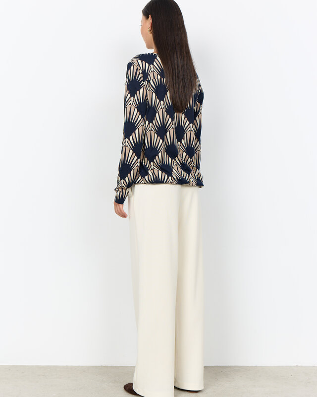 Soyaconcept Shirt Felicity AOP 556 - Navy Combi