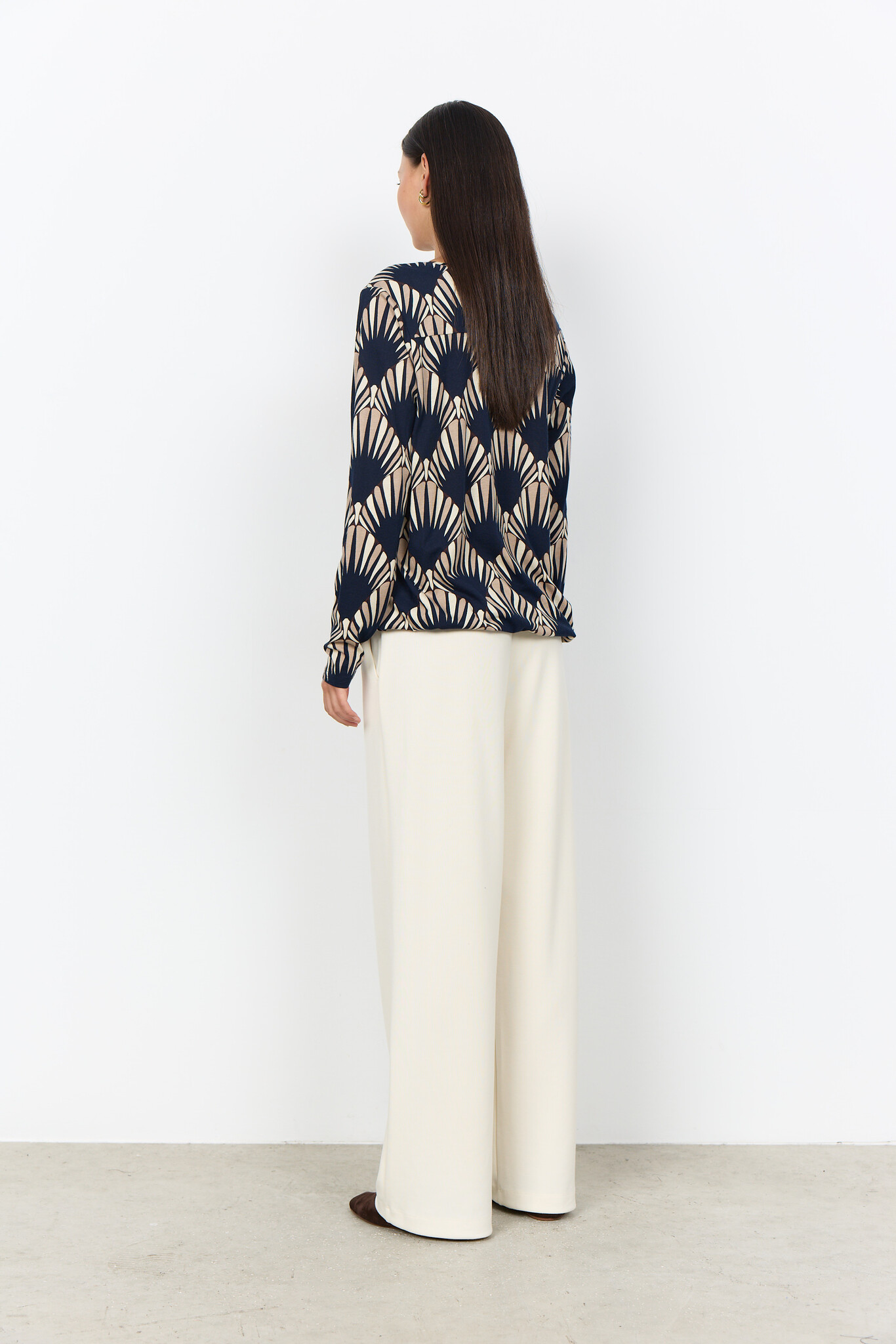 Soyaconcept Shirt Felicity AOP 556 - Navy Combi