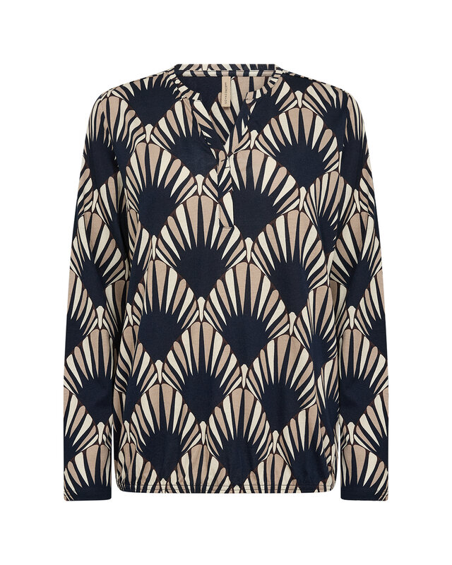 Soyaconcept Shirt Felicity AOP 556 - Navy Combi