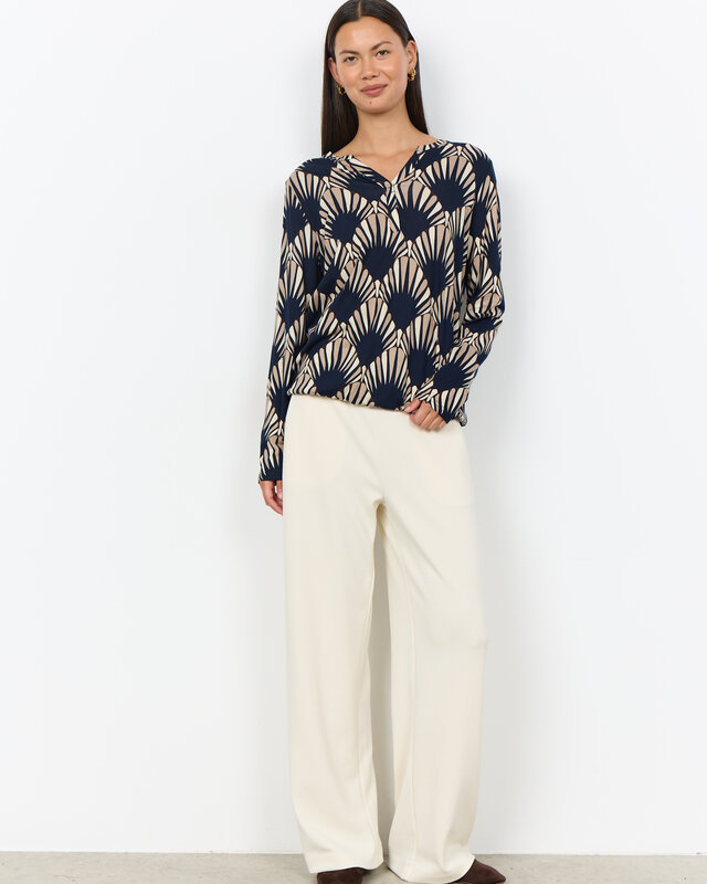 Soyaconcept Shirt Felicity AOP 556 - Navy Combi