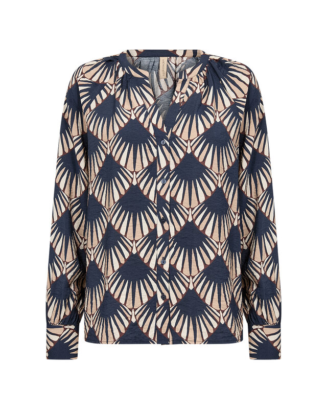 Soyaconcept Bluse Halin AOP 1 - Navy Combi