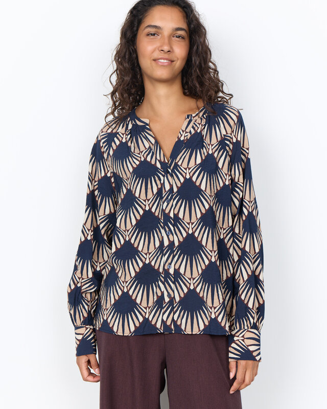 Soyaconcept Blouse Halin AOP 1 - Navy Combi