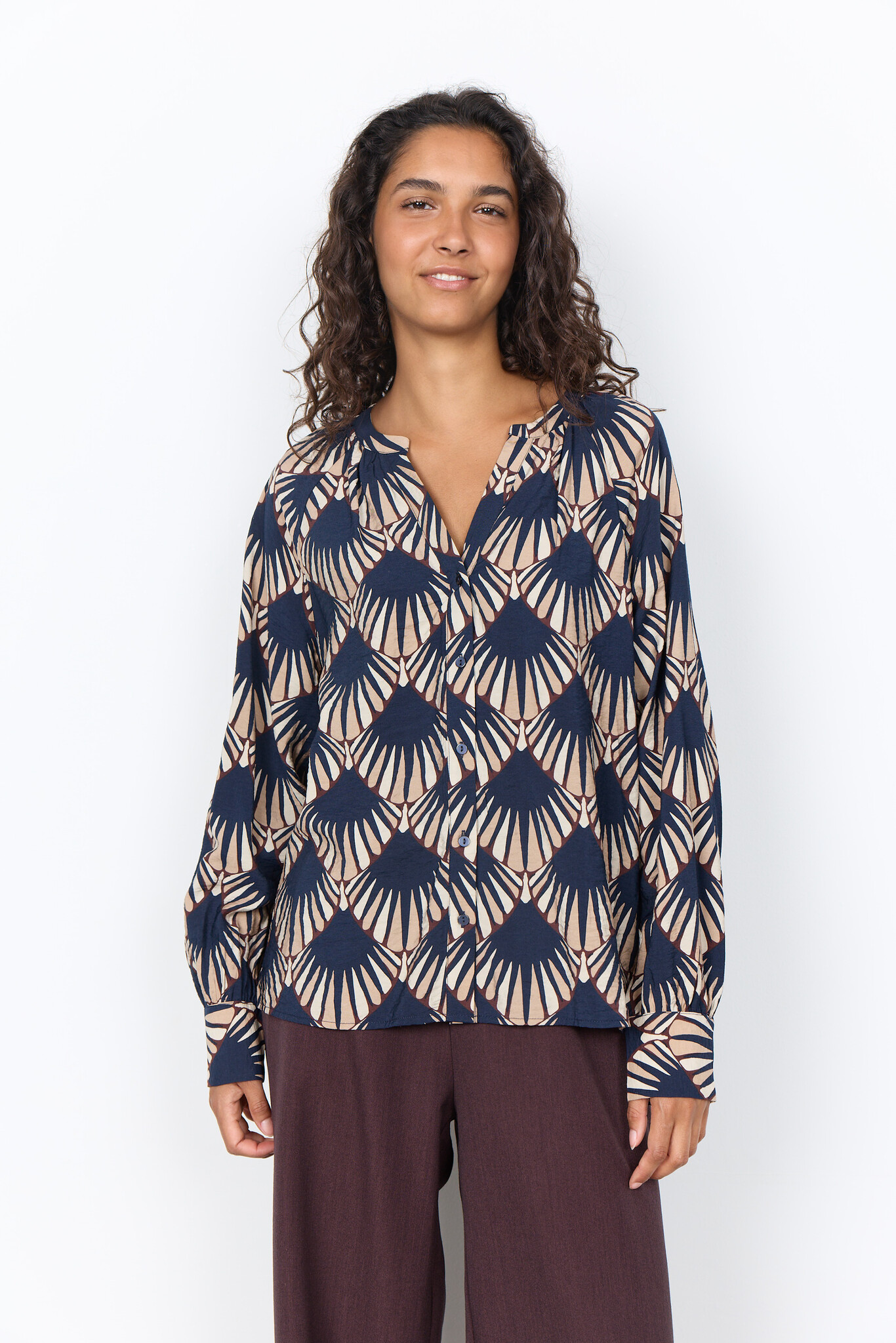 Soyaconcept Bluse Halin AOP 1 - Navy Combi