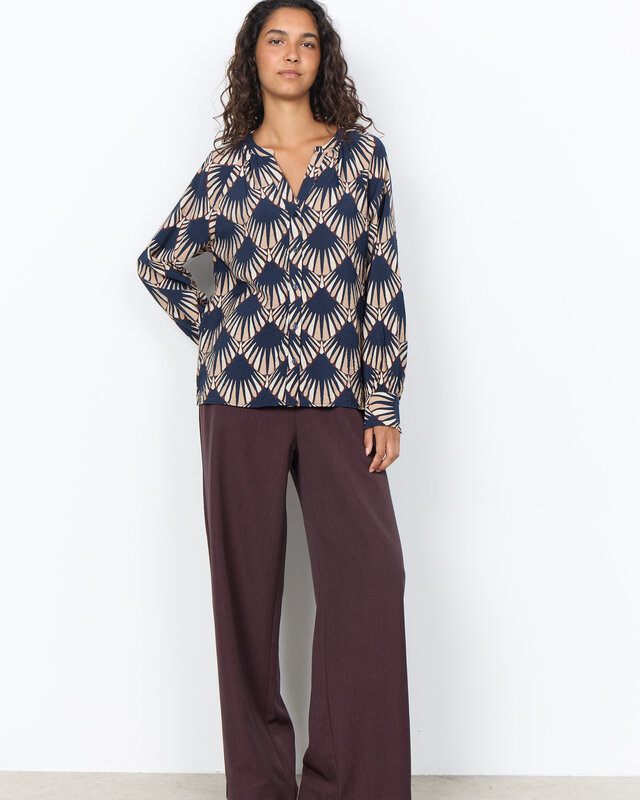 Soyaconcept Bluse Halin AOP 1 - Navy Combi