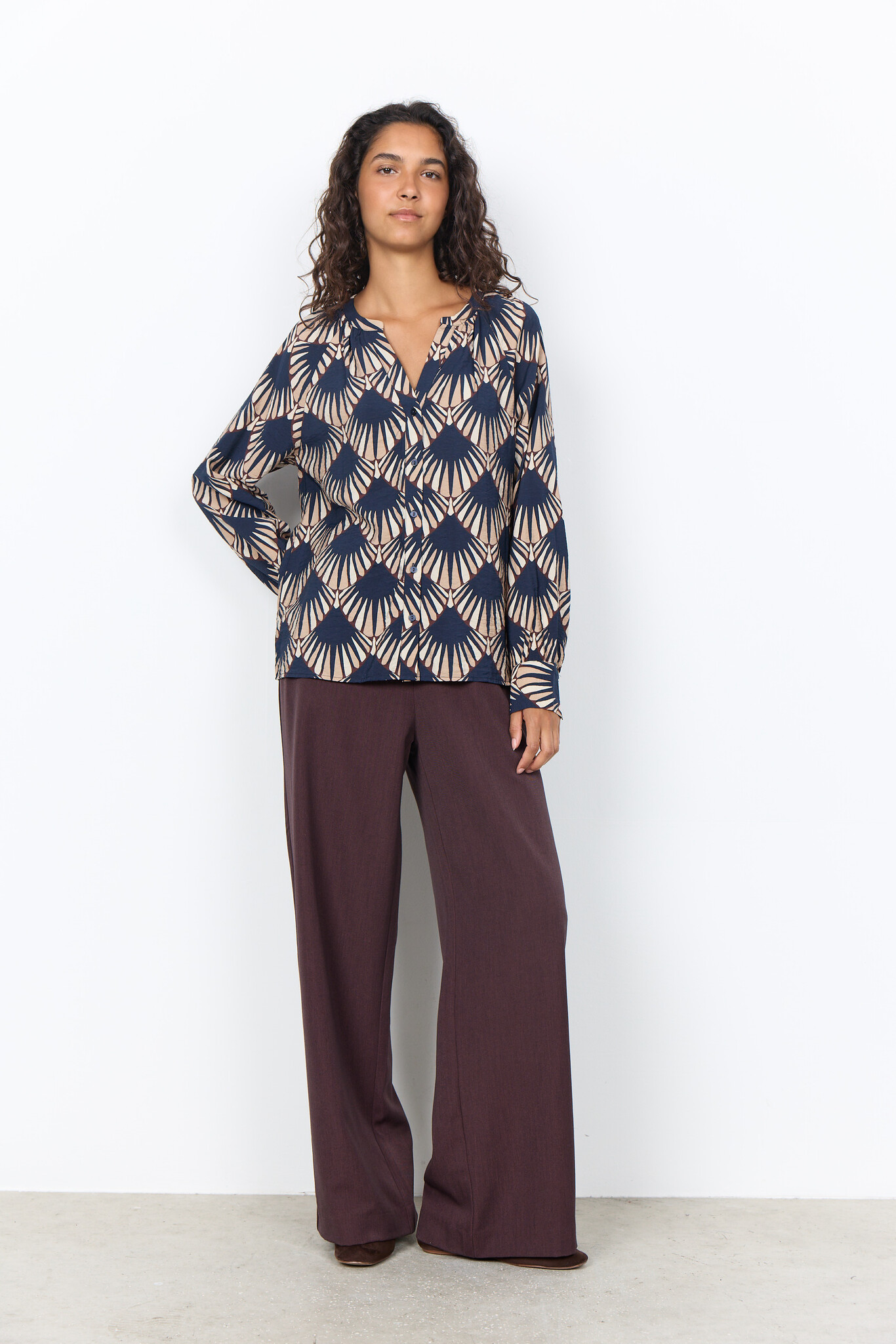 Soyaconcept Bluse Halin AOP 1 - Navy Combi